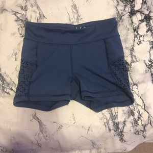 blue athletic shorts